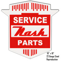 Nash Service Parts Motor Oil Metal Sign - 18" x 18"