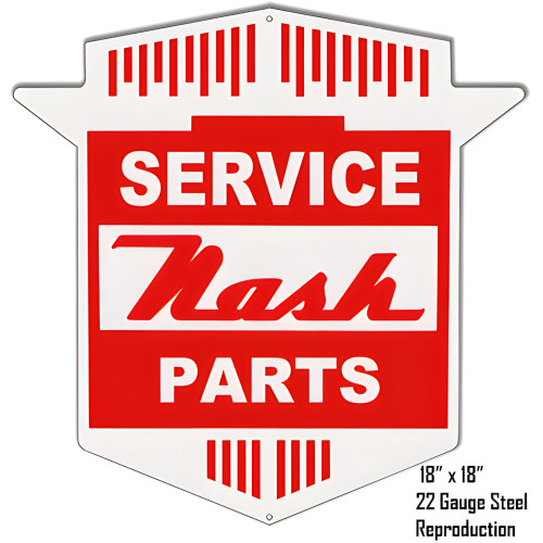 Nash Service Parts Motor Oil Metal Sign - 18" x 18"