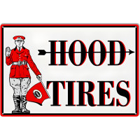Hood Tires Garage Shop Metal Sign - 12" x 18"