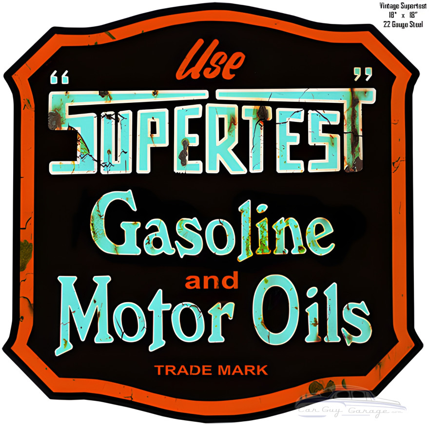 Supertest Reproduction Motor Oil Metal Sign - 18" x 18" Supertest Reproduction Motor Oil Metal Sign - 18" x 18"
