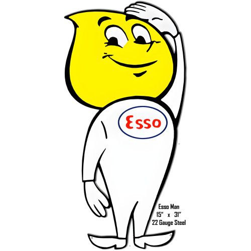 ESSO Man Metal Sign - 15" x 31"