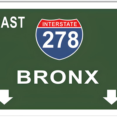 Bronx Interstate 278 Garage Shop Reproduction Metal Sign - 12