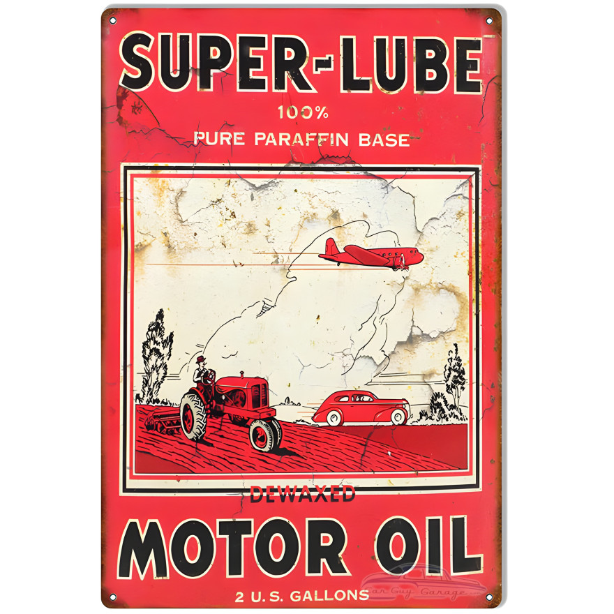 Super Lube Motor Oil Reproduction Metal Sign - 12" x 18" Super Lube Motor Oil Reproduction Metal Sign - 12" x 18"