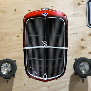 Ford Grill Laser Cut Out Wall Art Reproduction Metal Sign - 15" x 24.5"