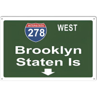 Brooklyn Staten Island Interstate Reproduction Metal Sign - 12" x 18"