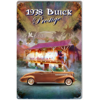 1938 Buick Prestige Metal Sign - 12" x 18"