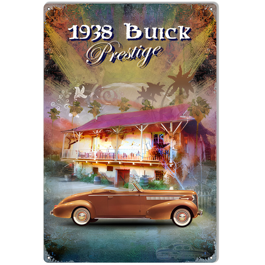 1938 Buick Prestige Metal Sign - 12" x 18" 1938 Buick Prestige Metal Sign - 12" x 18"