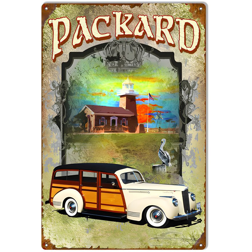 Packard Reproduction Metal Sign - 12" x 18" Packard Reproduction Metal Sign - 12" x 18"