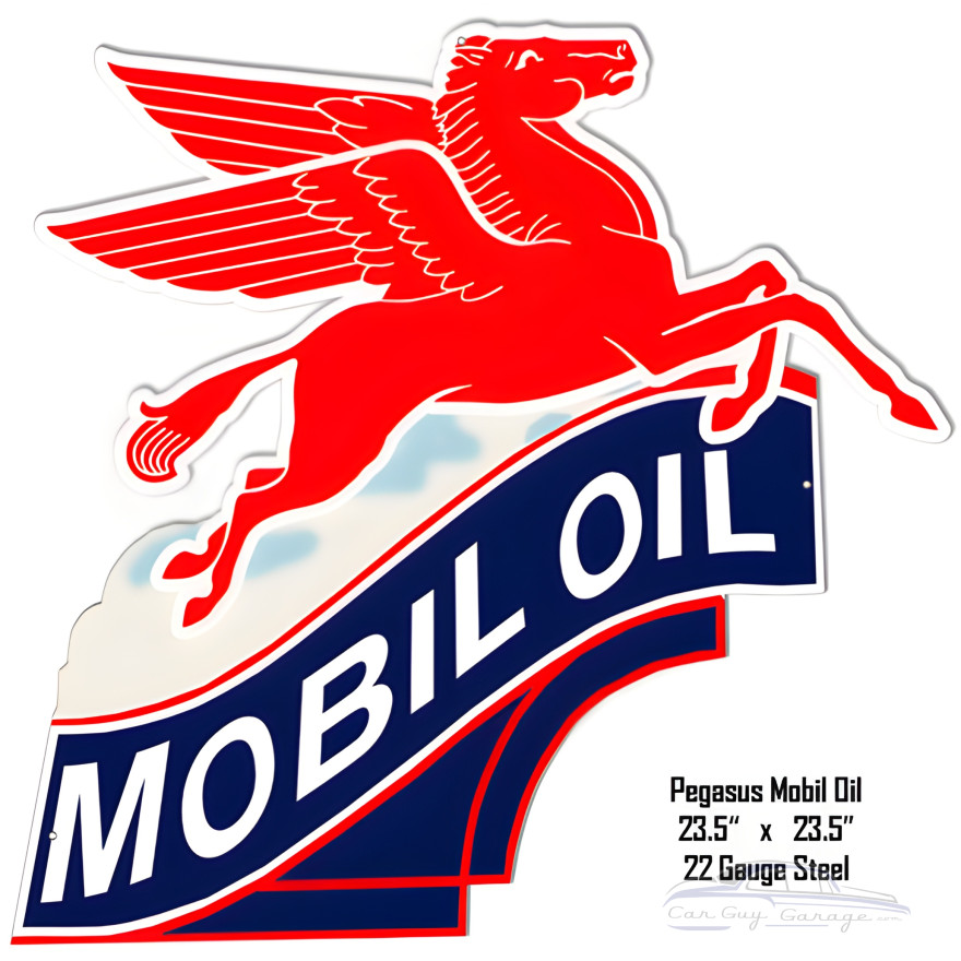 Mobil Oil Reproduction Metal Sign - 23.5" Round Mobil Oil Reproduction Metal Sign - 23.5" Round