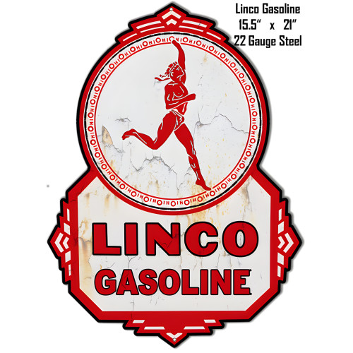 Linco Gasoline Metal Sign - 15.5" x 21"