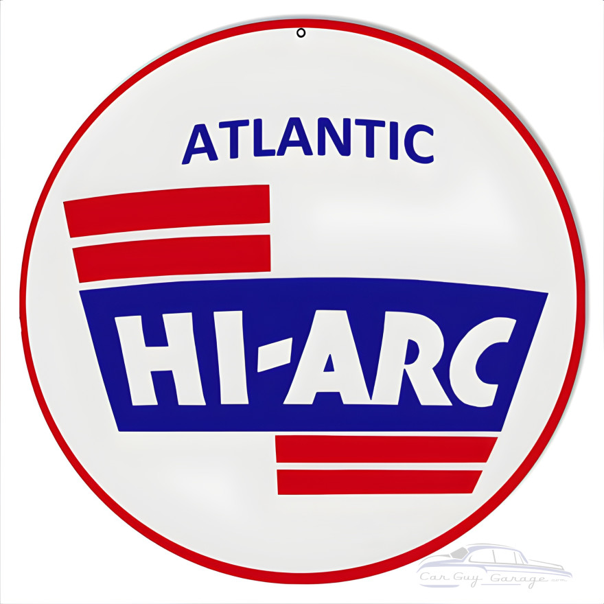 Atlantic Hi-Arc Motor Oil Metal Sign - 14" x 14" Atlantic Hi-Arc Motor Oil Metal Sign - 14" x 14"