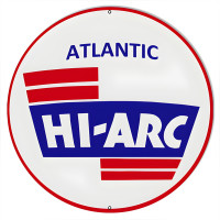 Large Hi-Arc Motor Oil Reproduction Metal Sign - 18" round