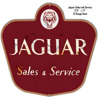 Jaguar Sales Reproduction Metal Sign - 17" x 17.5"