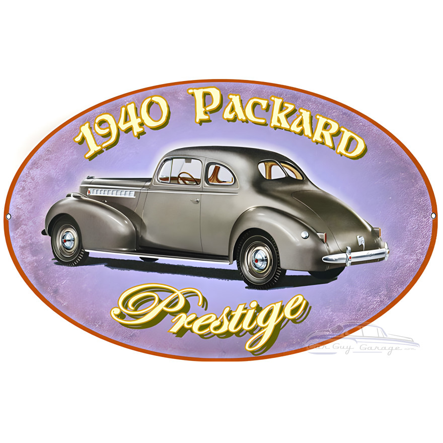 1940 Packard Prestige Reproduction Metal Sign - 11" x 18" 1940 Packard Prestige Reproduction Metal Sign - 11" x 18"