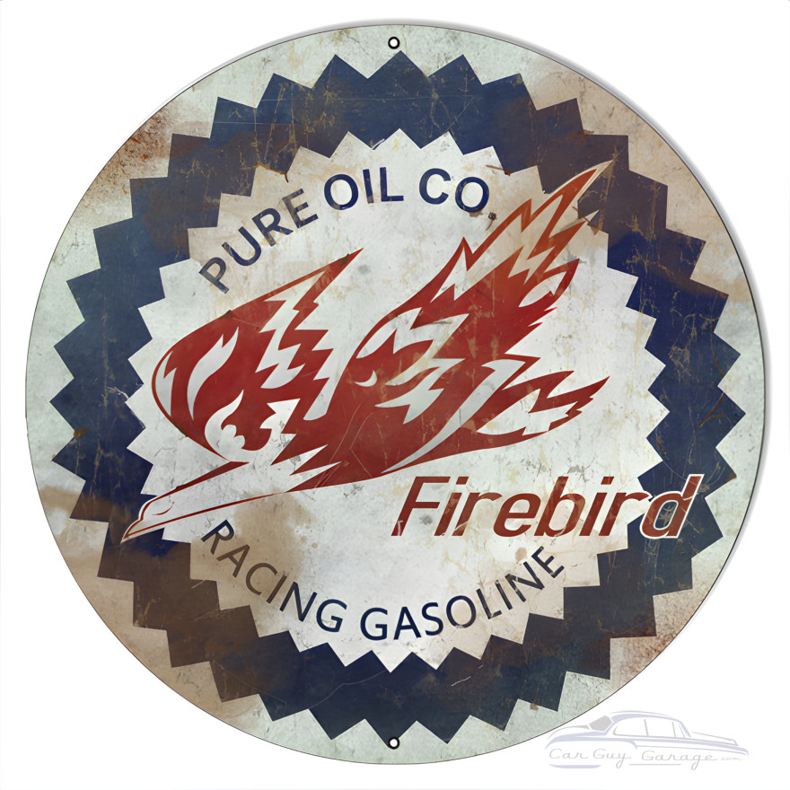 Firebird Motor Oil Metal Sign - 14" Round Firebird Motor Oil Metal Sign - 14" Round