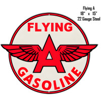 Flying A Gasoline Metal Sign - 15" x 18"