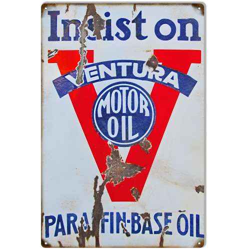 Ventura Motor Oil Metal Sign - 12" x 18"