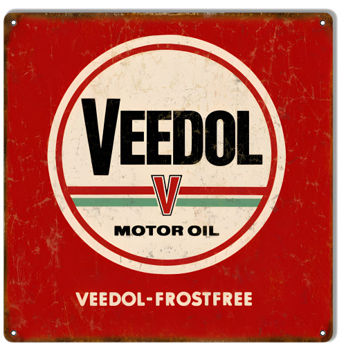 Frostfree Veedol Motor Oil Metal Sign - 12" x 12"