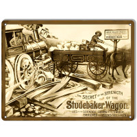Studebaker Wagon Country Reproduction Metal Sign - 9" x 12"