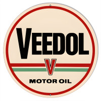 Veedol Motor Oil Metal Sign - 14" Round