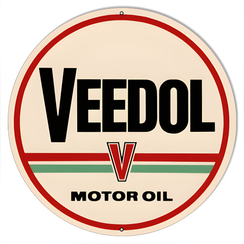 Veedol Motor Oil Metal Sign - 14" Round