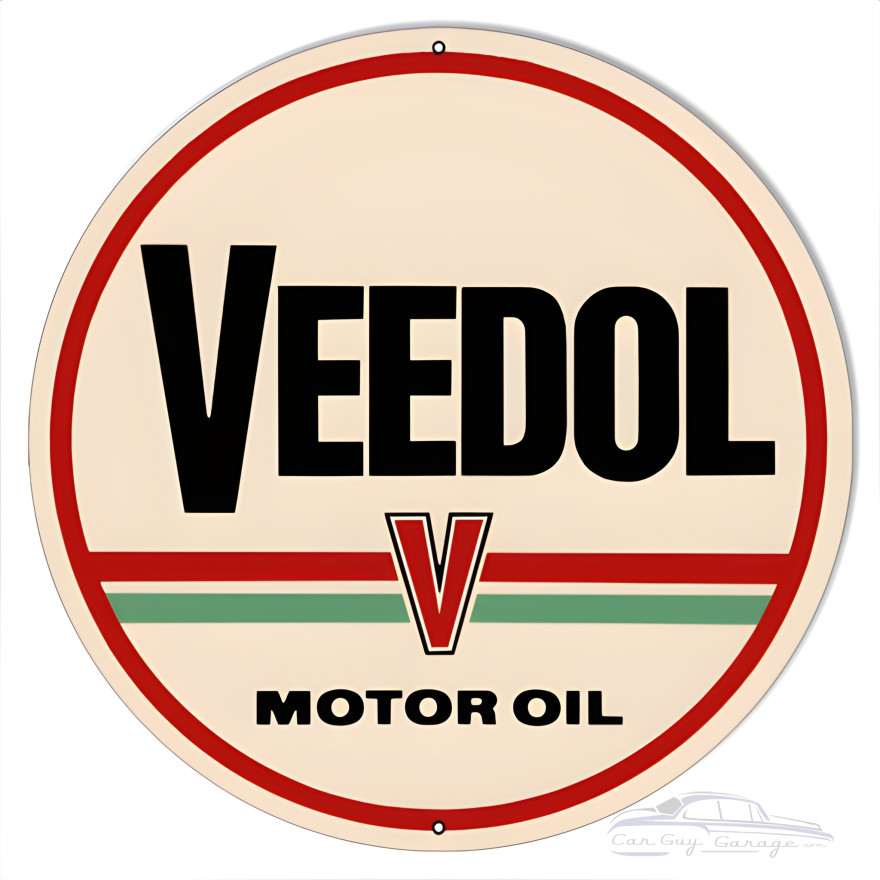 Veedol Motor Oil Metal Sign - 14" Round Veedol Motor Oil Metal Sign - 14" Round