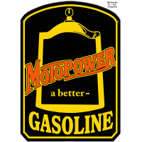 Motopower A Better Gasoline Reproduction Laser Cut Out Metal Sign - 18" x 25.5"