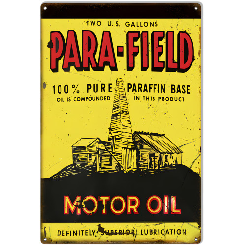 Para Field Motor Oil Metal Sign - 12" x 18"