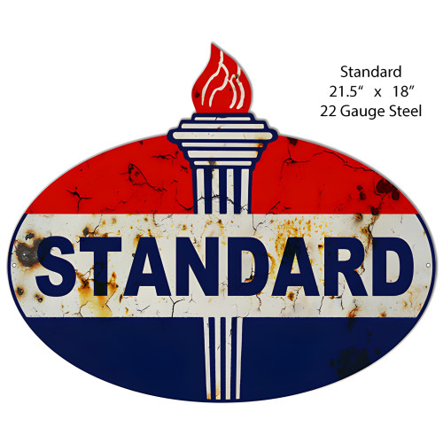 Vintage Standard Reproduction Metal Sign - 18" x 21.5"