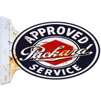 Approved Packard Distressed Flange Reproduction Metal Sign - 12" x 18"