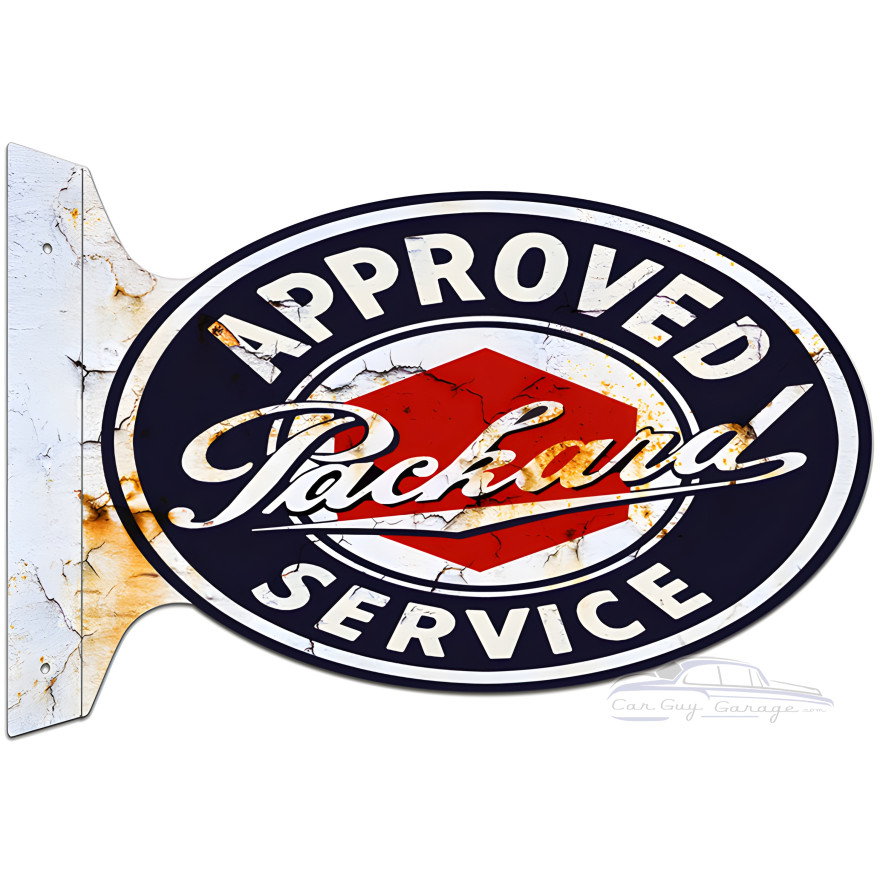Approved Packard Distressed Flange Reproduction Metal Sign - 12" x 18" Approved Packard Distressed Flange Reproduction Metal Sign - 12" x 18"