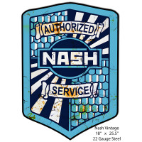 Nash Service Distressed Metal Sign - 18" x 25.5"