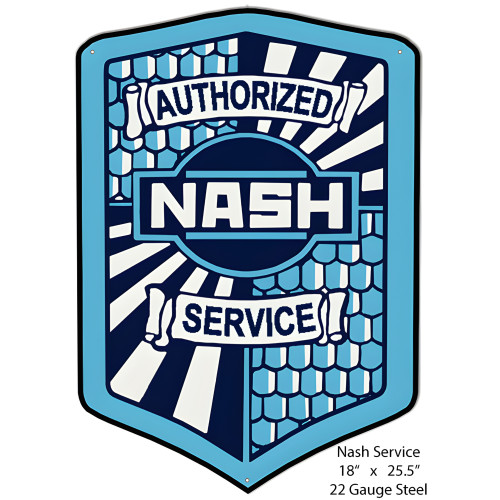 Nash Service Metal Sign - 18" x 25.5"