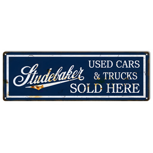 Studebaker Large Reproduction Garage Shop Metal Sign - 8" x 24"