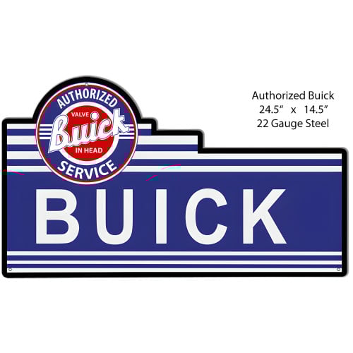 Buick Service Reproduction Metal Sign - 14.5" x 24.5"