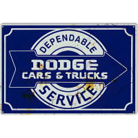 Dodge Cars and Trucks Metal Sign - 12" x 18"