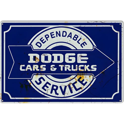 Dodge Cars and Trucks Metal Sign - 12" x 18"