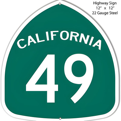 49 Led Sign 49 California Highway Laser Cut Out Metal Sign - 12