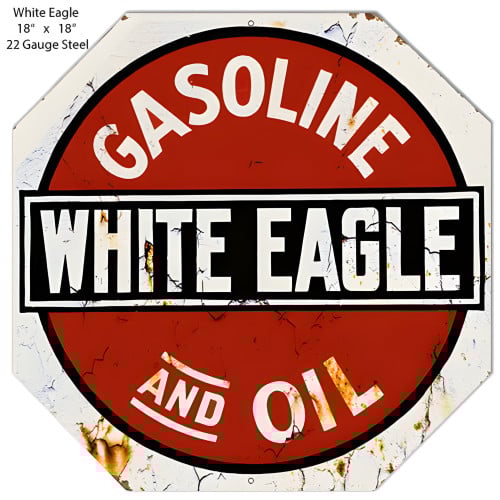 White Eagle Oil Metal Sign - 18" x 18"