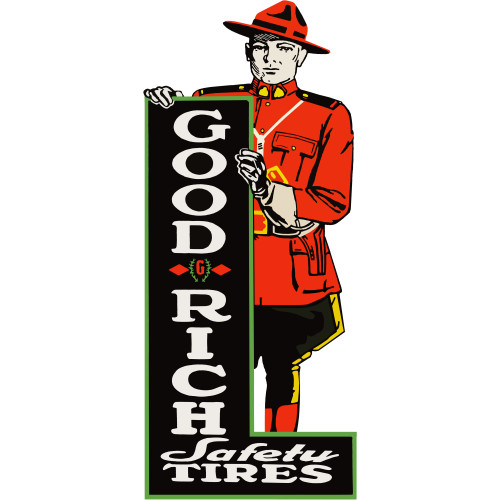 Good Rich Tires Reproduction Metal Sign - 10" x 23"