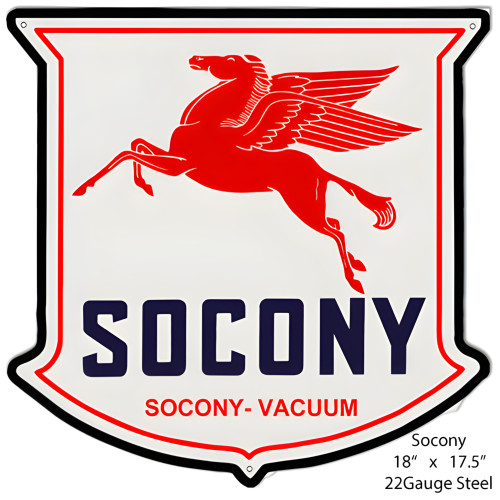 Socony Metal Sign - 17.5" x 18"