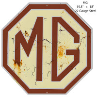 MG Reproduction Garage Shop Metal Sign - 18" x 19.5"