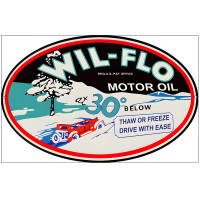 Wil-Flo Reproduction Motor Oil Metal Sign - 9" x 14"