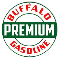 Large Premium Buffalo Motor Oil Metal Sign - 18" round