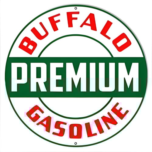 Large Premium Buffalo Motor Oil Metal Sign - 18" x 18"