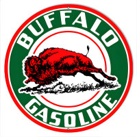 Buffalo Gasoline Motor Oil Metal Sign - 14" x 14"