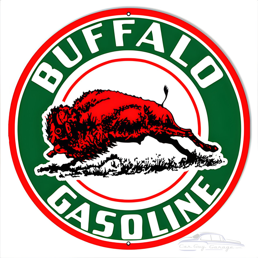 Buffalo Gasoline Motor Oil Metal Sign - 14" x 14" Buffalo Gasoline Motor Oil Metal Sign - 14" x 14"