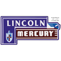 Lincoln Mercury Metal Sign - 12" x 25"