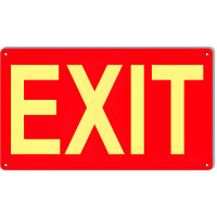 Exit Nostalgic Metal Sign - 8" x 14"