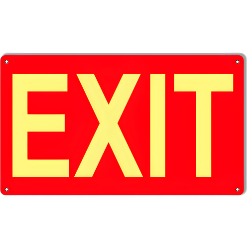 Exit Nostalgic Metal Sign - 8" x 14"